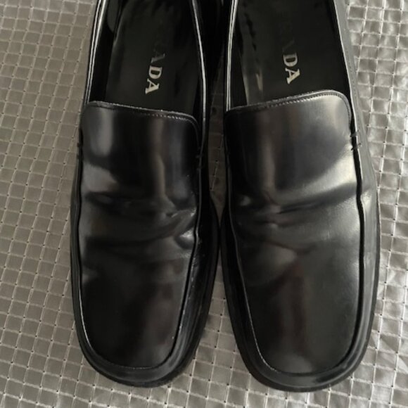 PRADA SPORT LEATHER DRESS LOAFERS US 10 EUR 9 - Picture 2 of 9